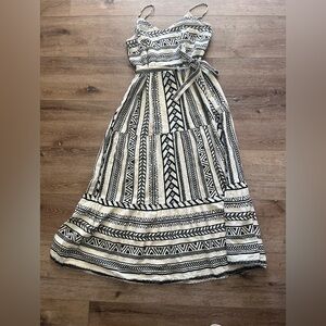 Off-White & Black Tribal Print Maxi Dress XL Vero Moda